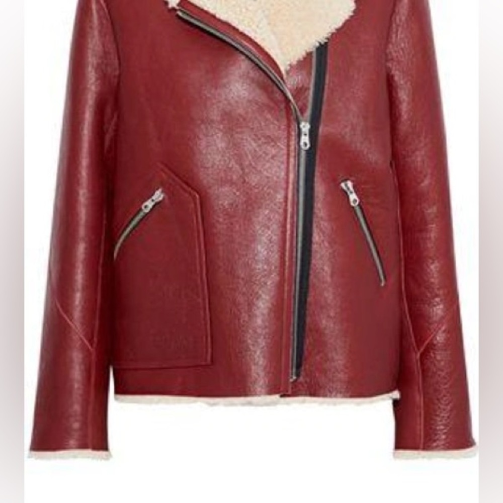 Sandro Alan Shearling Jacket Size S - image 2